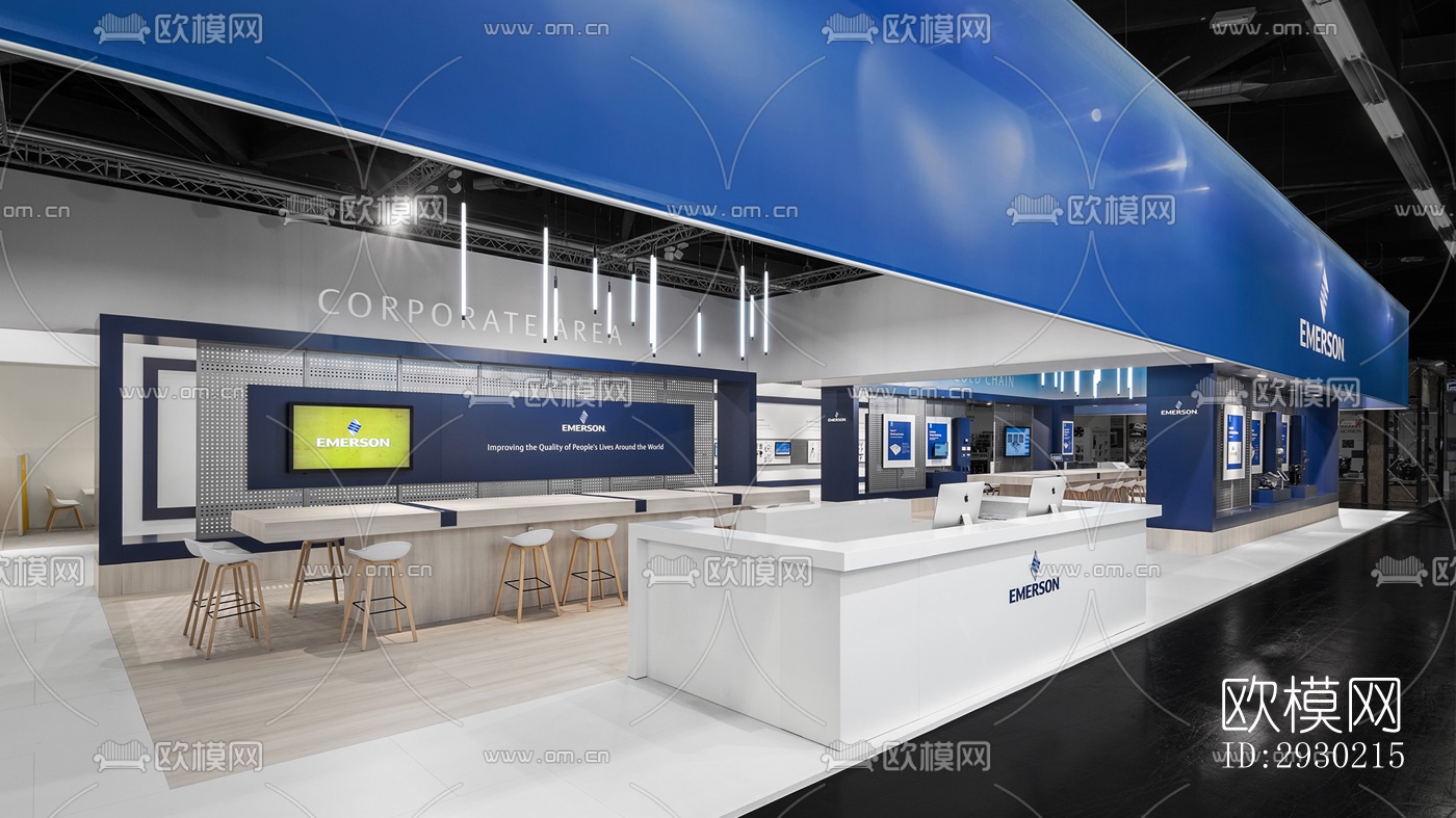 现代展览展厅效果图下载（渲染图4）