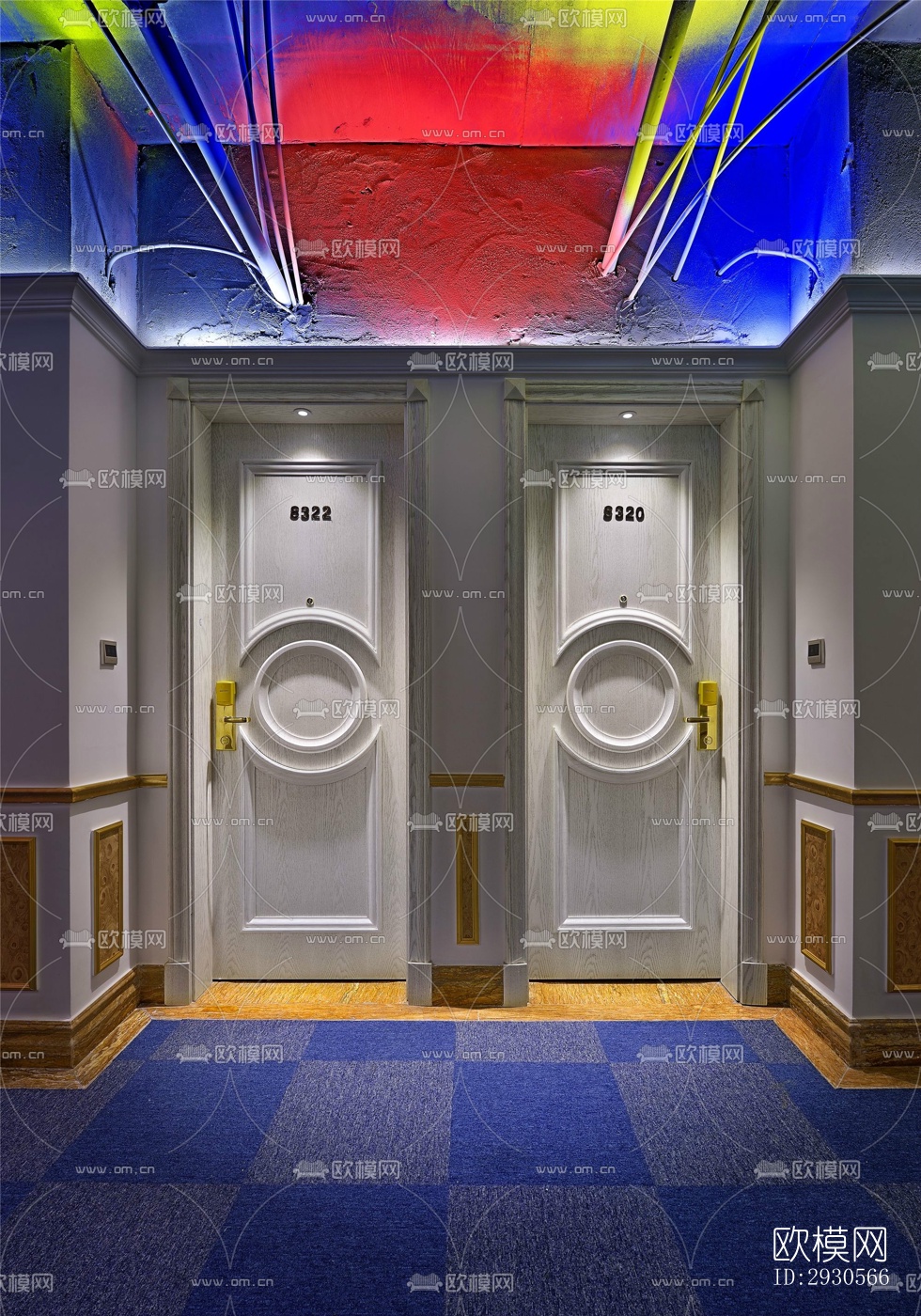 后现代酒店民宿效果图下载（渲染图5）