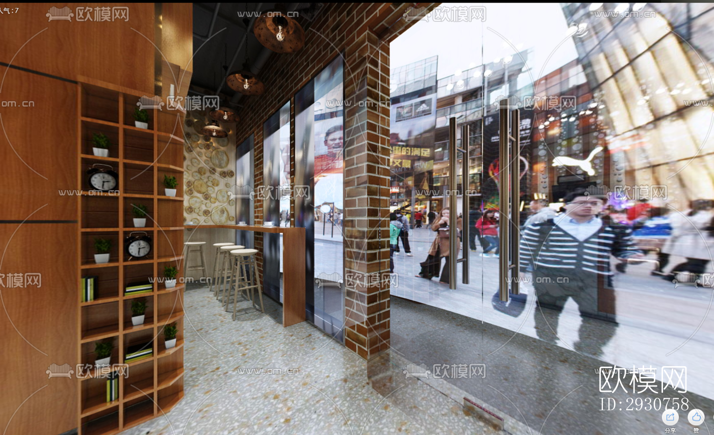 工业风零售店铺效果图下载（渲染图3）