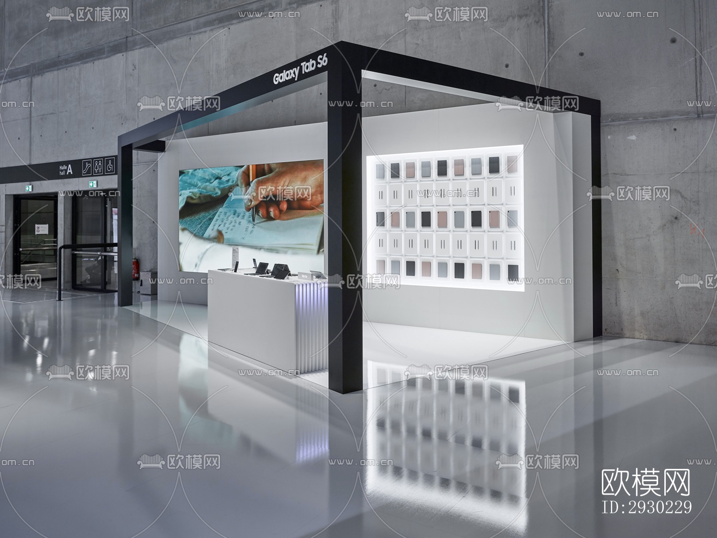 现代展览展厅效果图下载（渲染图5）