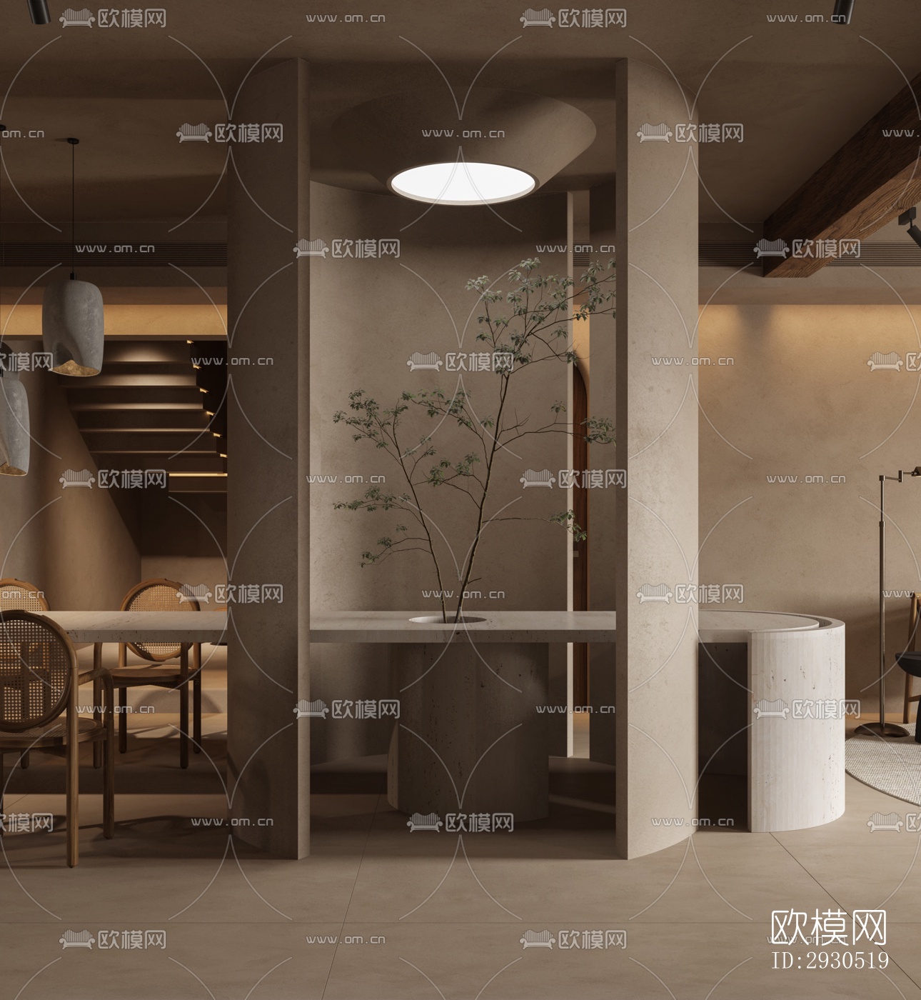 侘寂酒店民宿效果图下载（渲染图11）