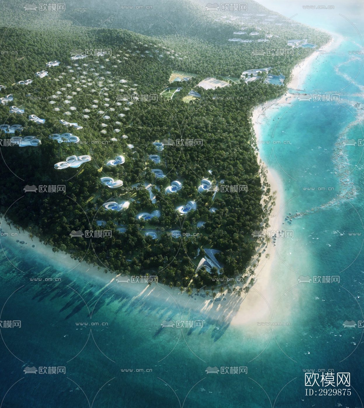 现代乡村景观效果图下载（渲染图7）