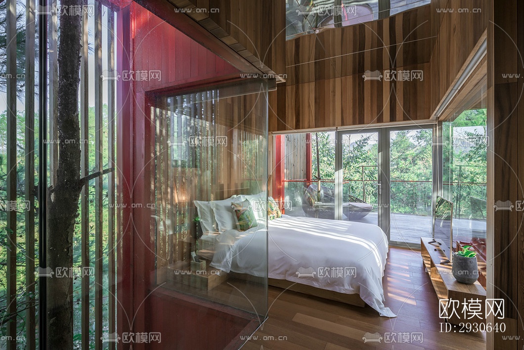 现代酒店民宿效果图下载（渲染图10）