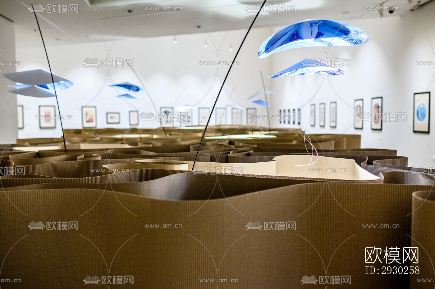 现代展览展厅效果图下载（渲染图6）