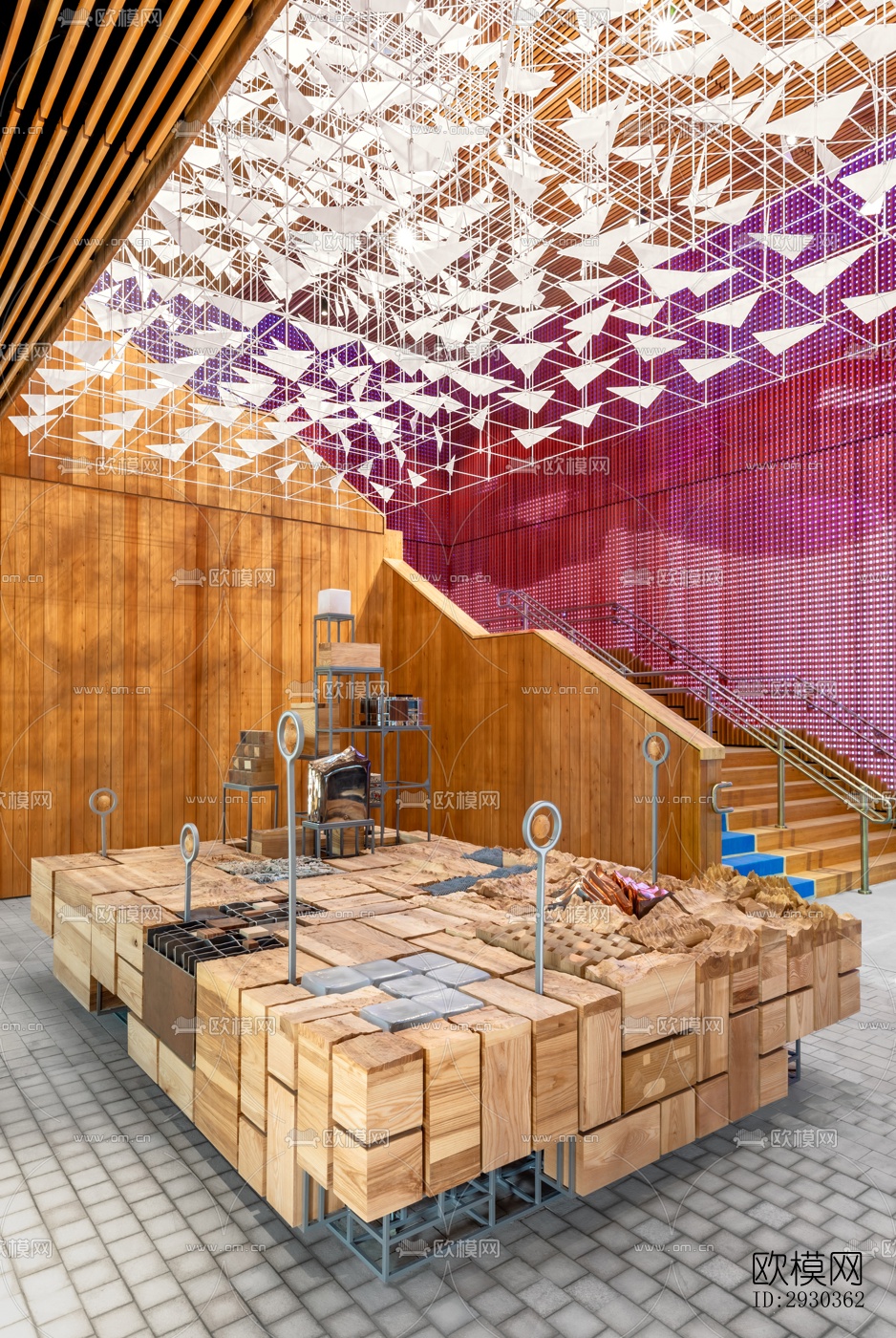 现代展览展厅效果图下载（渲染图9）