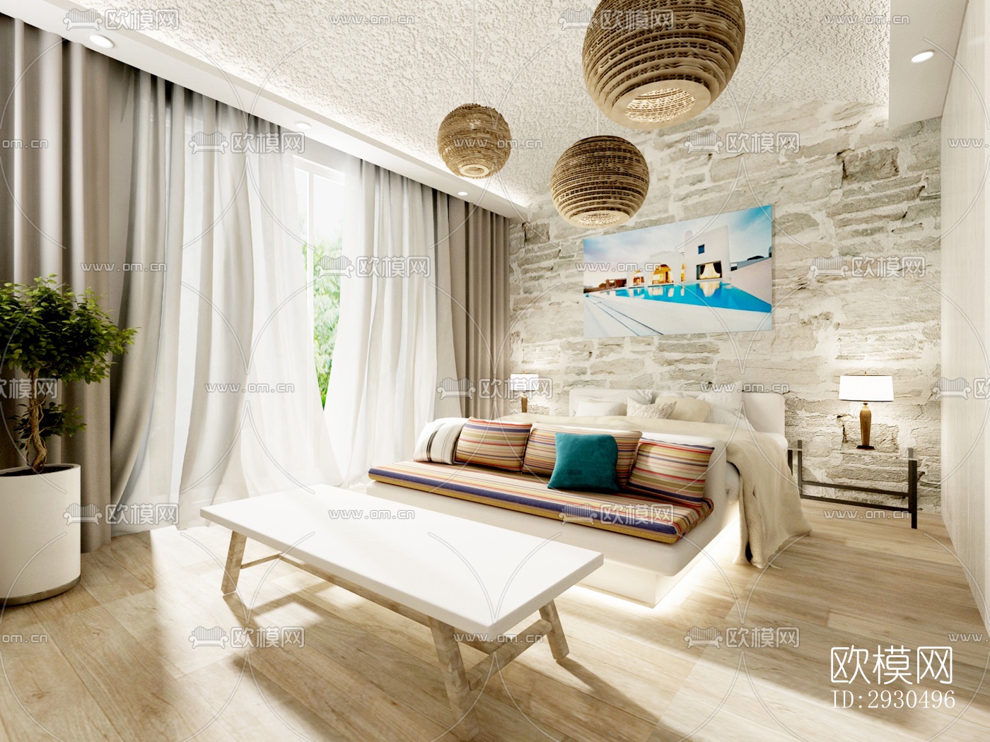 侘寂酒店民宿效果图下载（渲染图3）