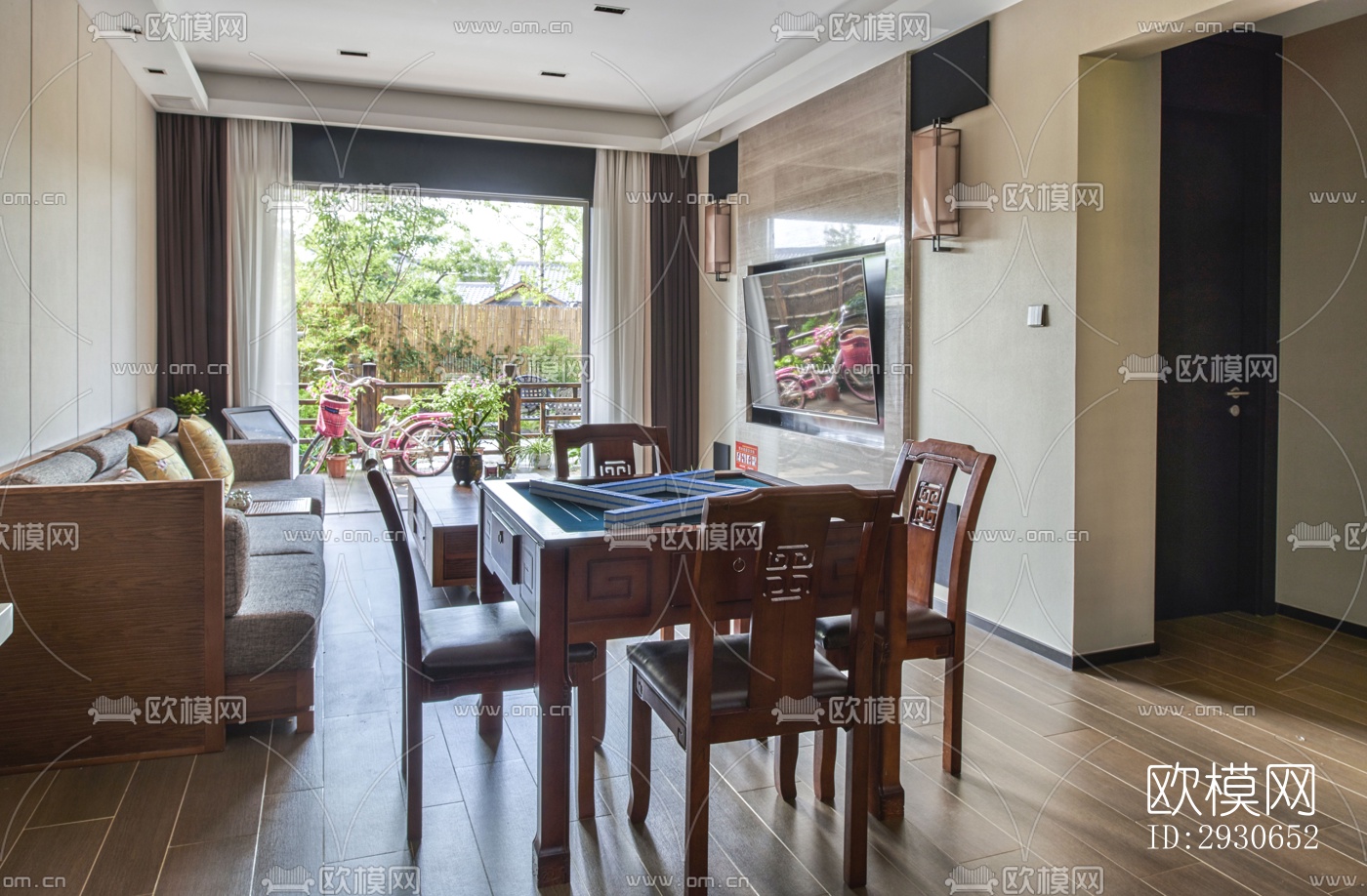 现代酒店民宿效果图下载（渲染图6）