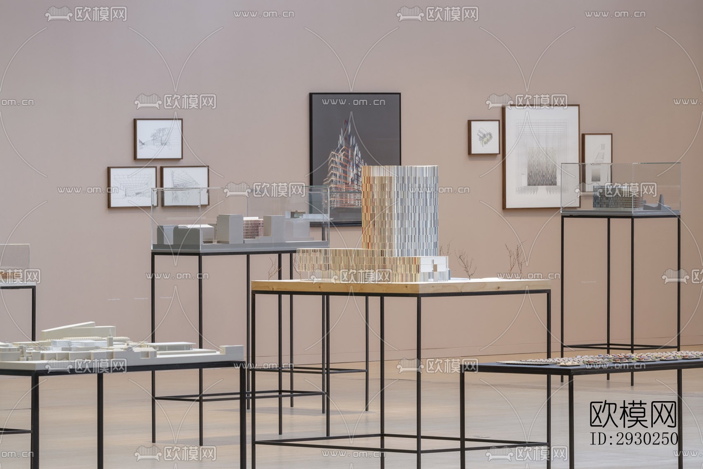 现代展览展厅效果图下载（渲染图7）