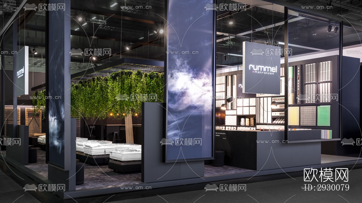 工业风展览展厅效果图下载（渲染图2）