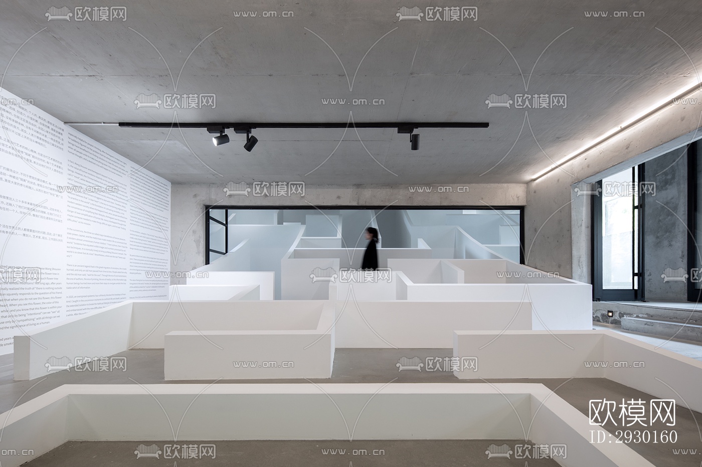 现代展览展厅效果图下载（渲染图1）