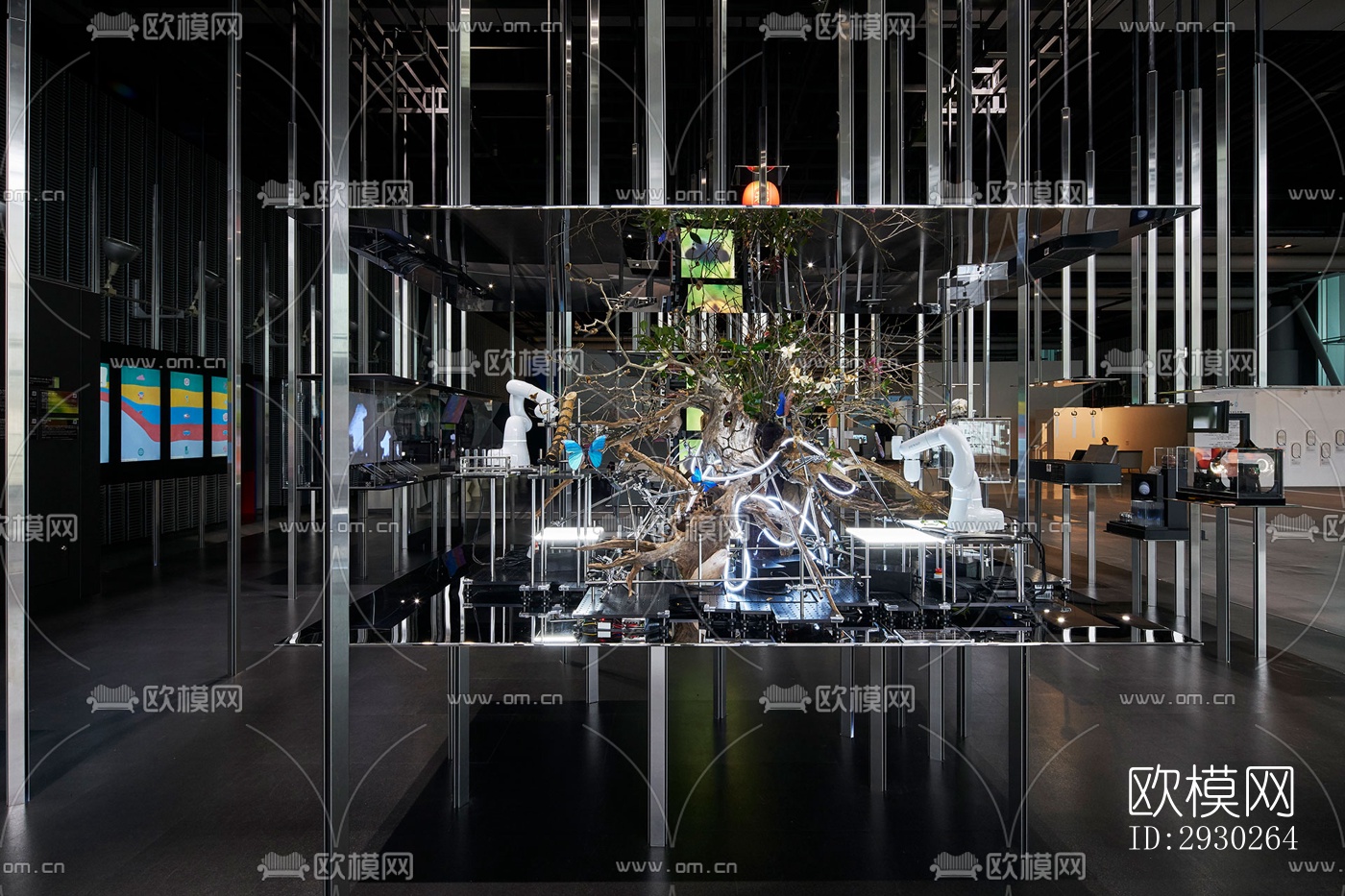 现代展览展厅效果图下载（渲染图7）