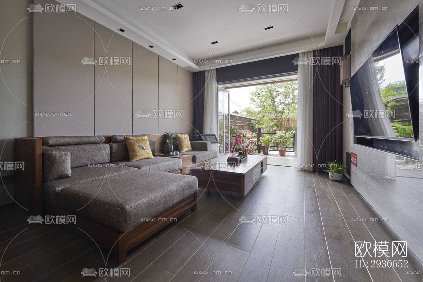 现代酒店民宿效果图下载（渲染图3）