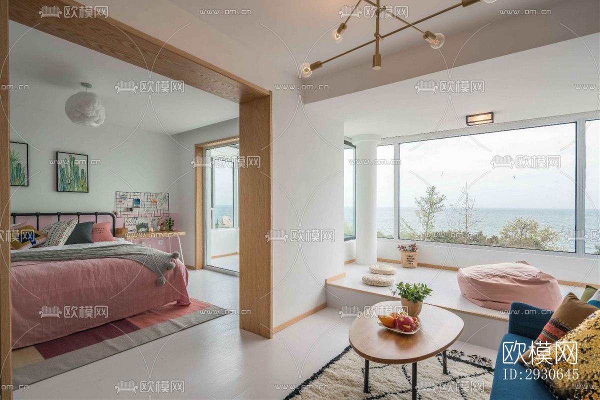 现代酒店民宿效果图下载（渲染图7）