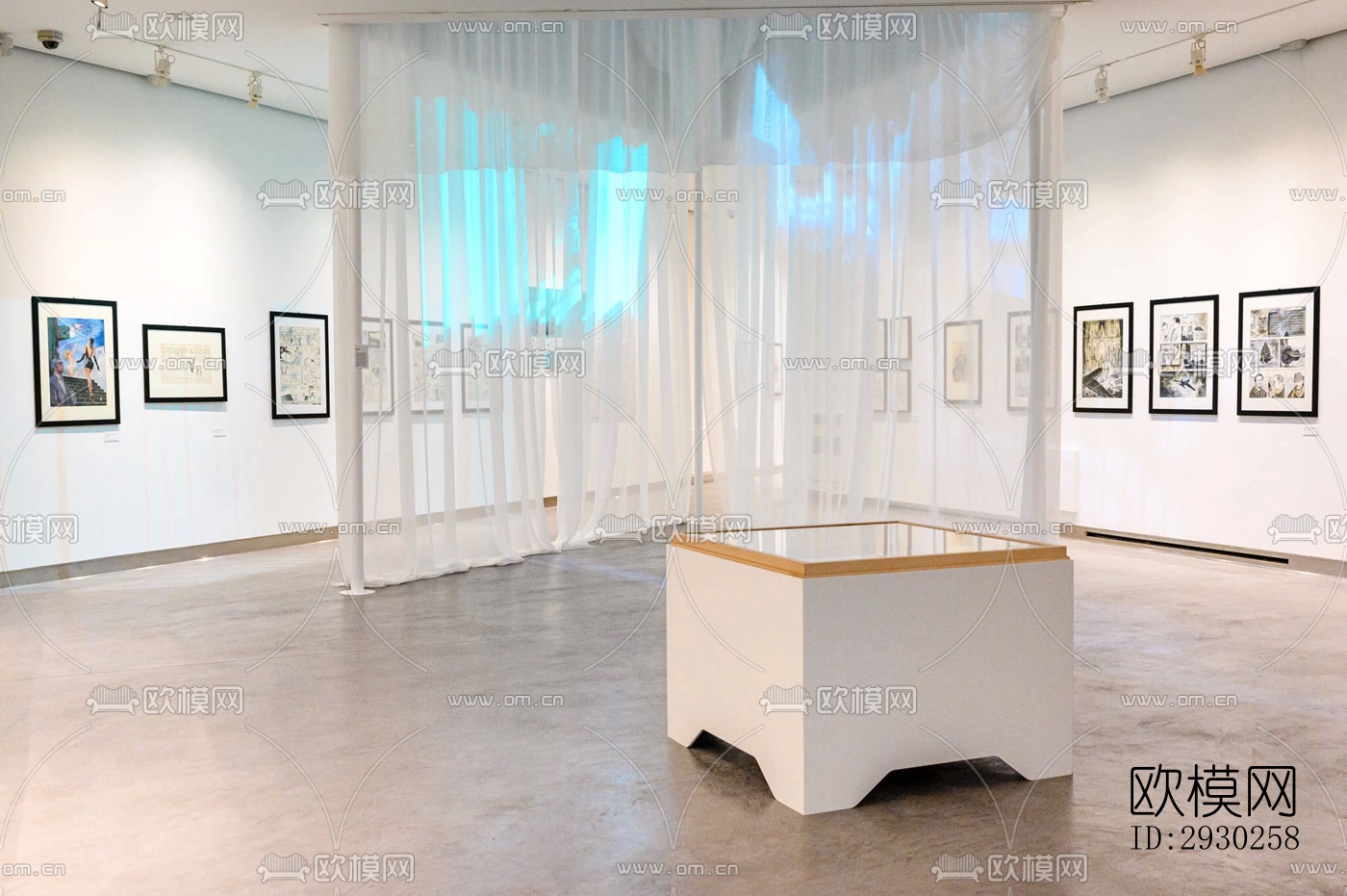 现代展览展厅效果图下载（渲染图7）