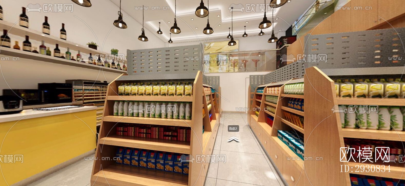 现代零售店铺效果图下载（渲染图1）