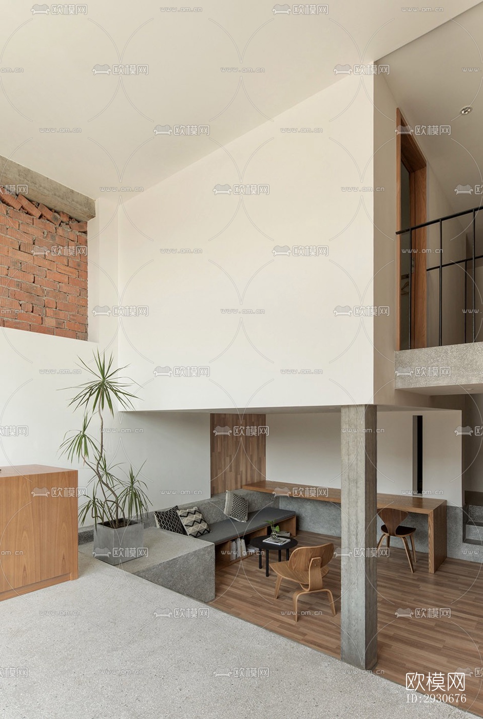 现代酒店民宿效果图下载（渲染图3）