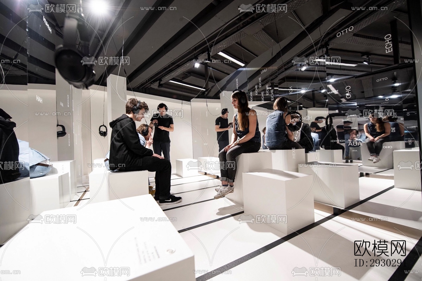 现代展览展厅效果图下载（渲染图9）