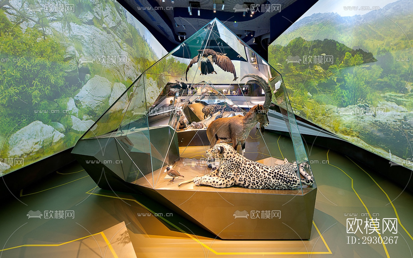 现代展览展厅效果图下载（渲染图8）