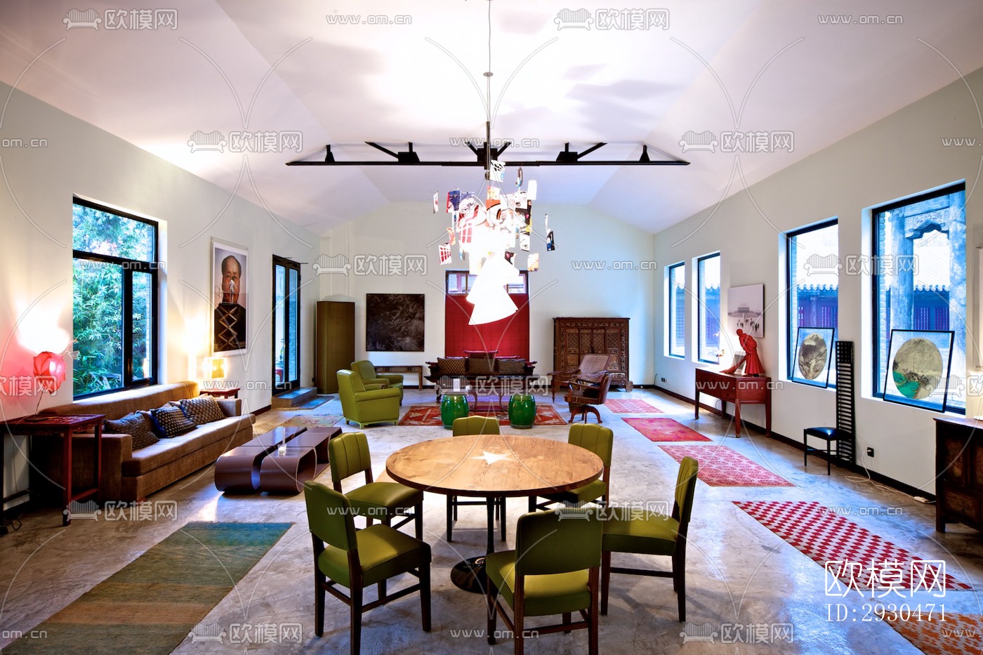 中式酒店民宿效果图下载（渲染图15）