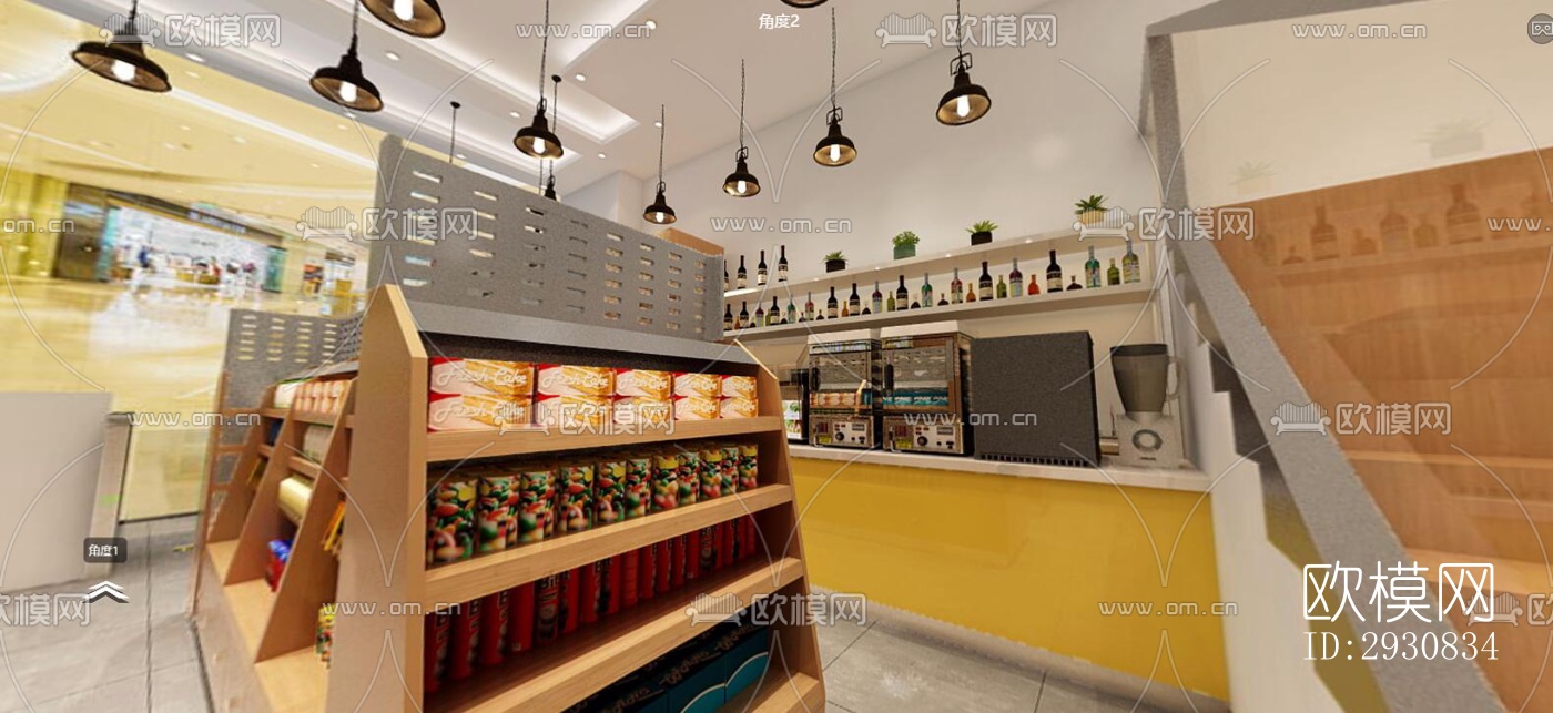 现代零售店铺效果图下载（渲染图3）