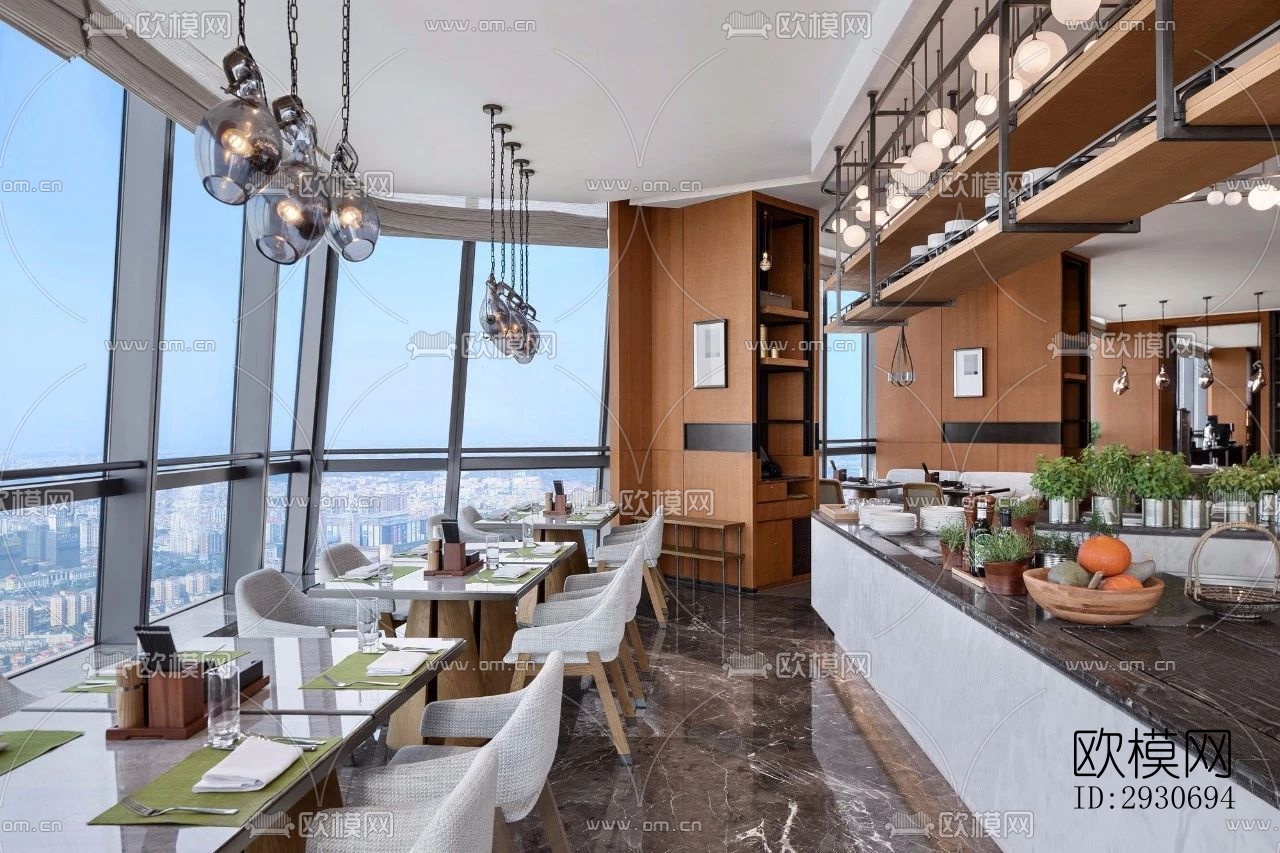 现代酒店民宿效果图下载（渲染图2）