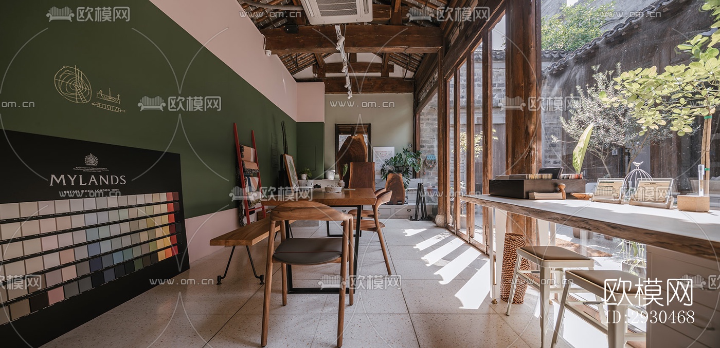 中式酒店民宿效果图下载（渲染图6）