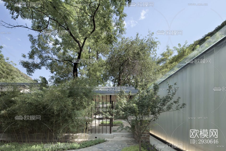 现代酒店民宿效果图下载（渲染图5）