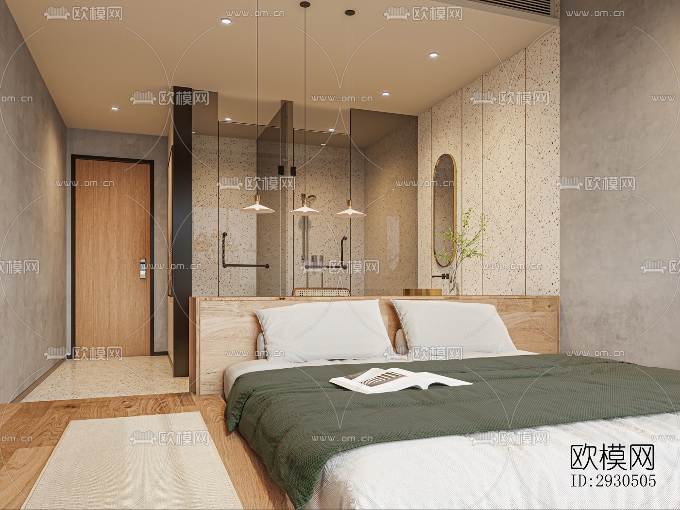 侘寂酒店民宿效果图下载（渲染图1）