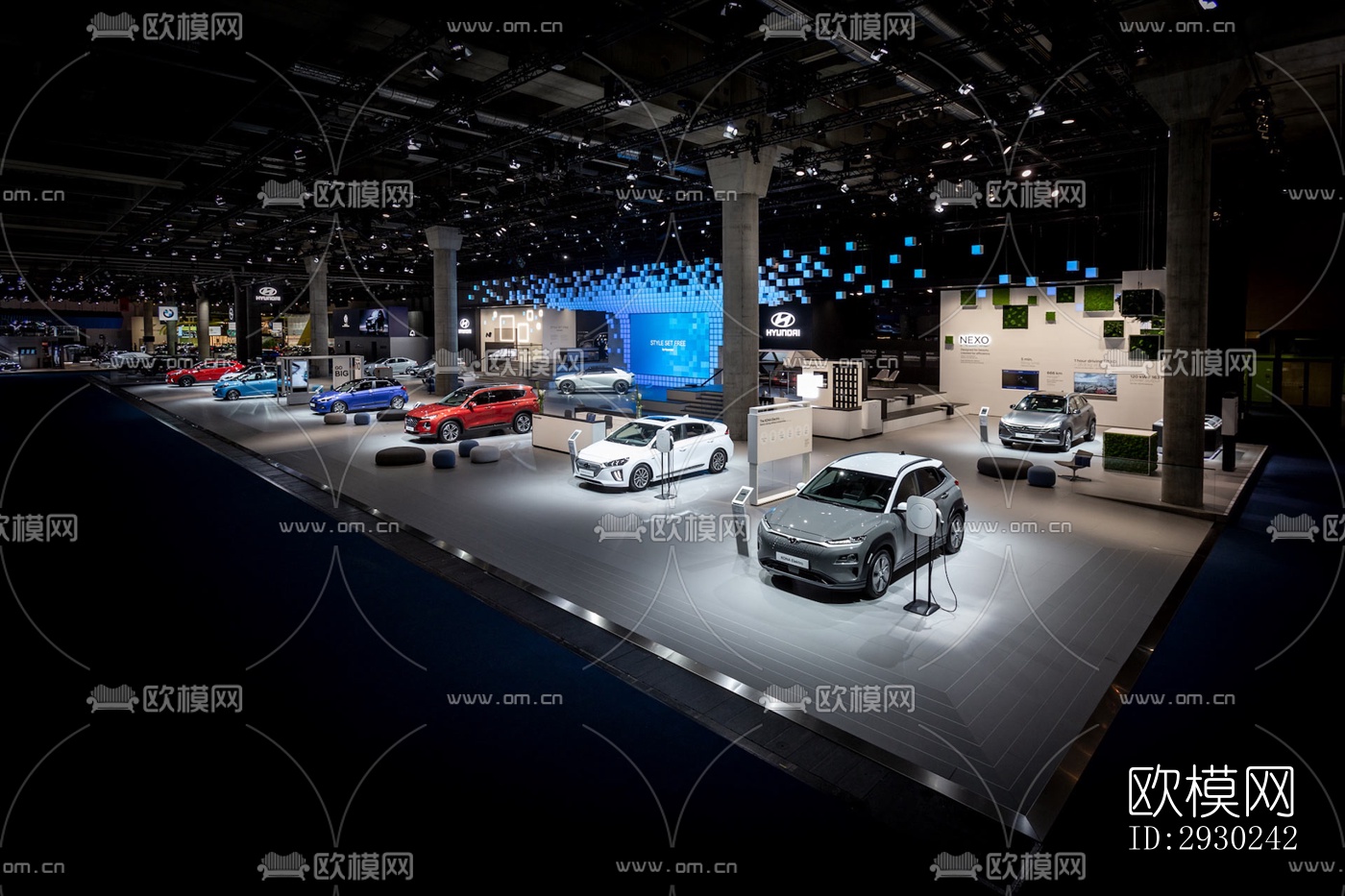 现代展览展厅效果图下载（渲染图8）