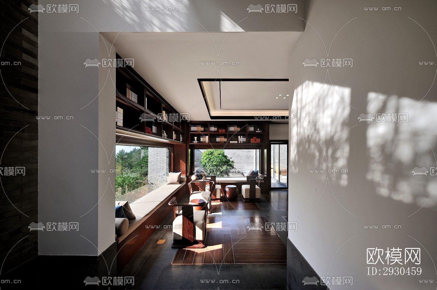 中式酒店民宿效果图下载（渲染图6）