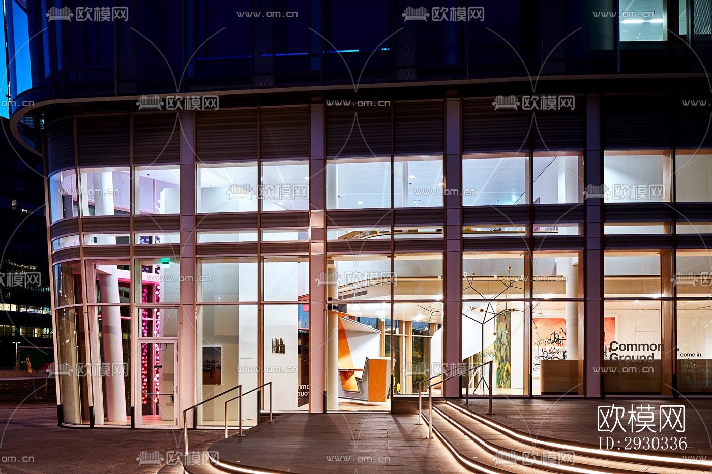 现代展览展厅效果图下载（渲染图5）