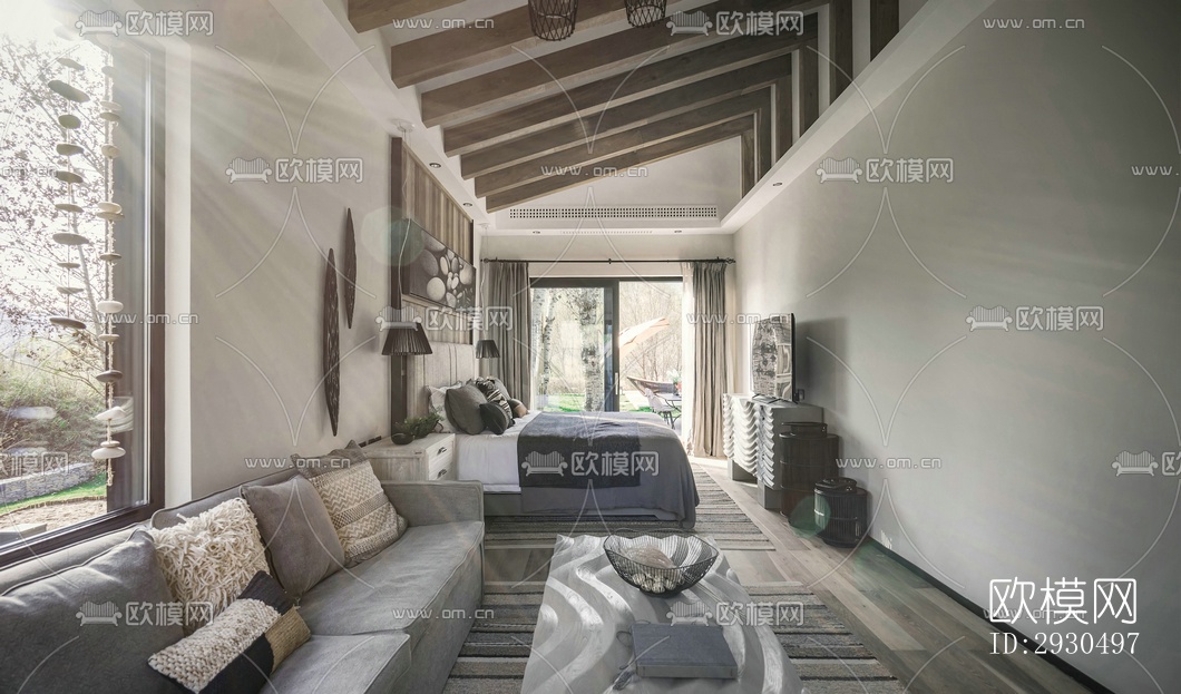 侘寂酒店民宿效果图下载（渲染图10）