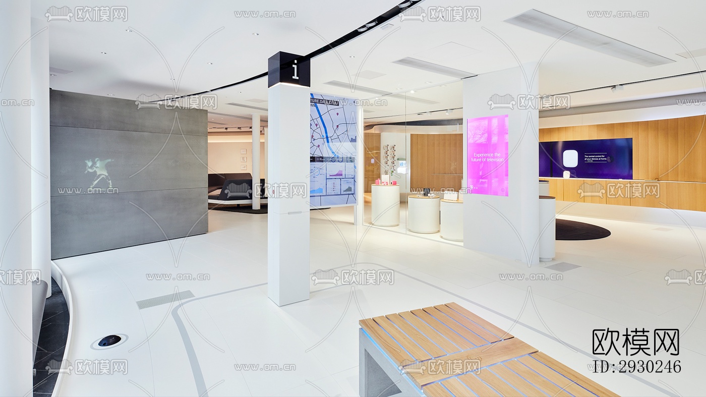 现代展览展厅效果图下载（渲染图3）