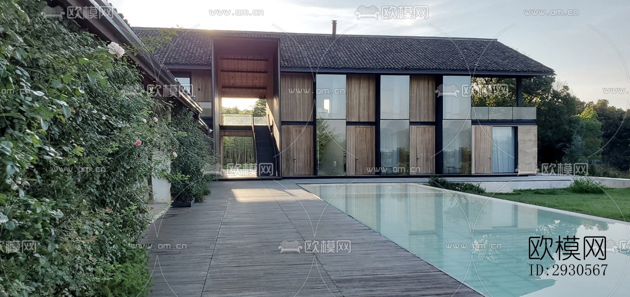 后现代酒店民宿效果图下载（渲染图5）