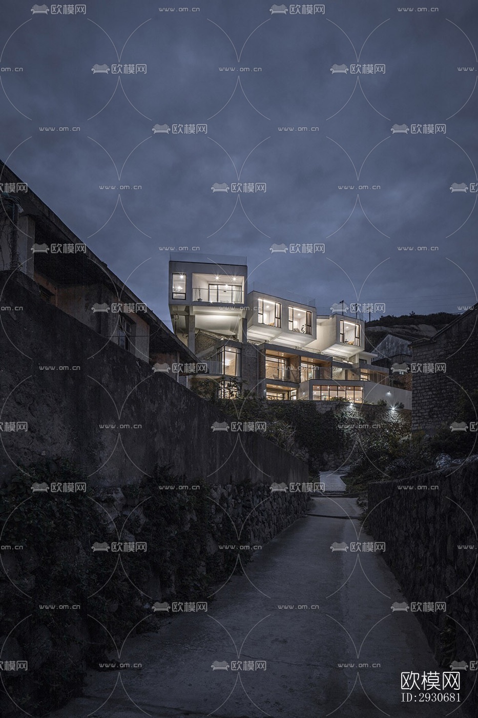 现代酒店民宿效果图下载（渲染图13）