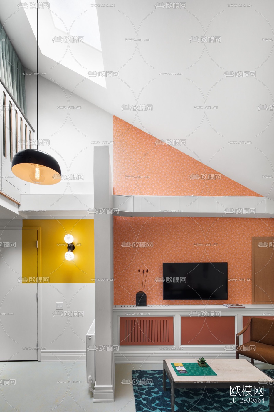 后现代酒店民宿效果图下载（渲染图6）