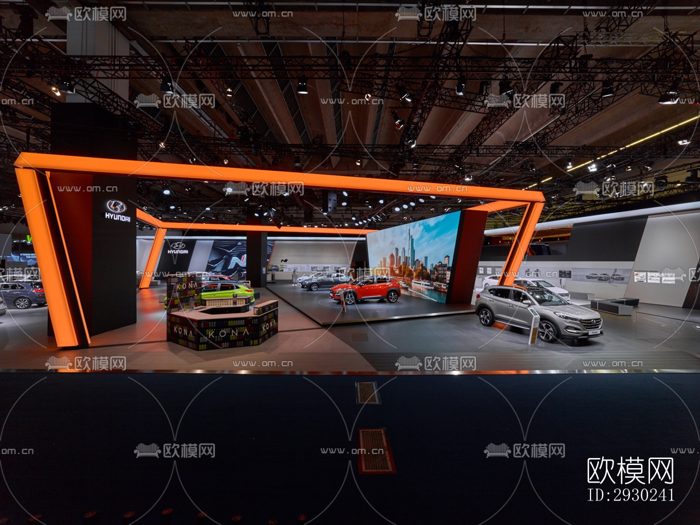 现代展览展厅效果图下载（渲染图7）