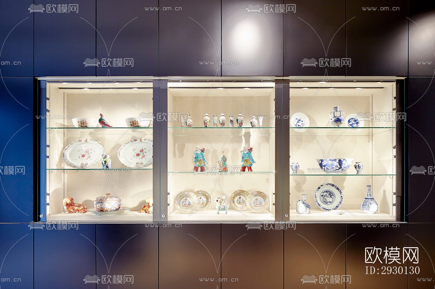 法式展览展厅效果图下载（渲染图3）