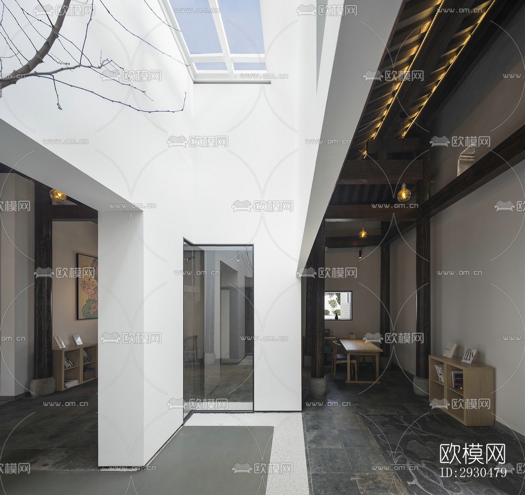 中式酒店民宿效果图下载（渲染图5）