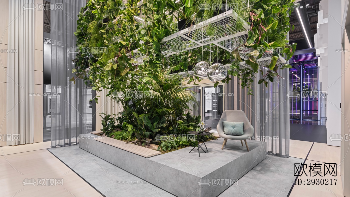 现代展览展厅效果图下载（渲染图9）
