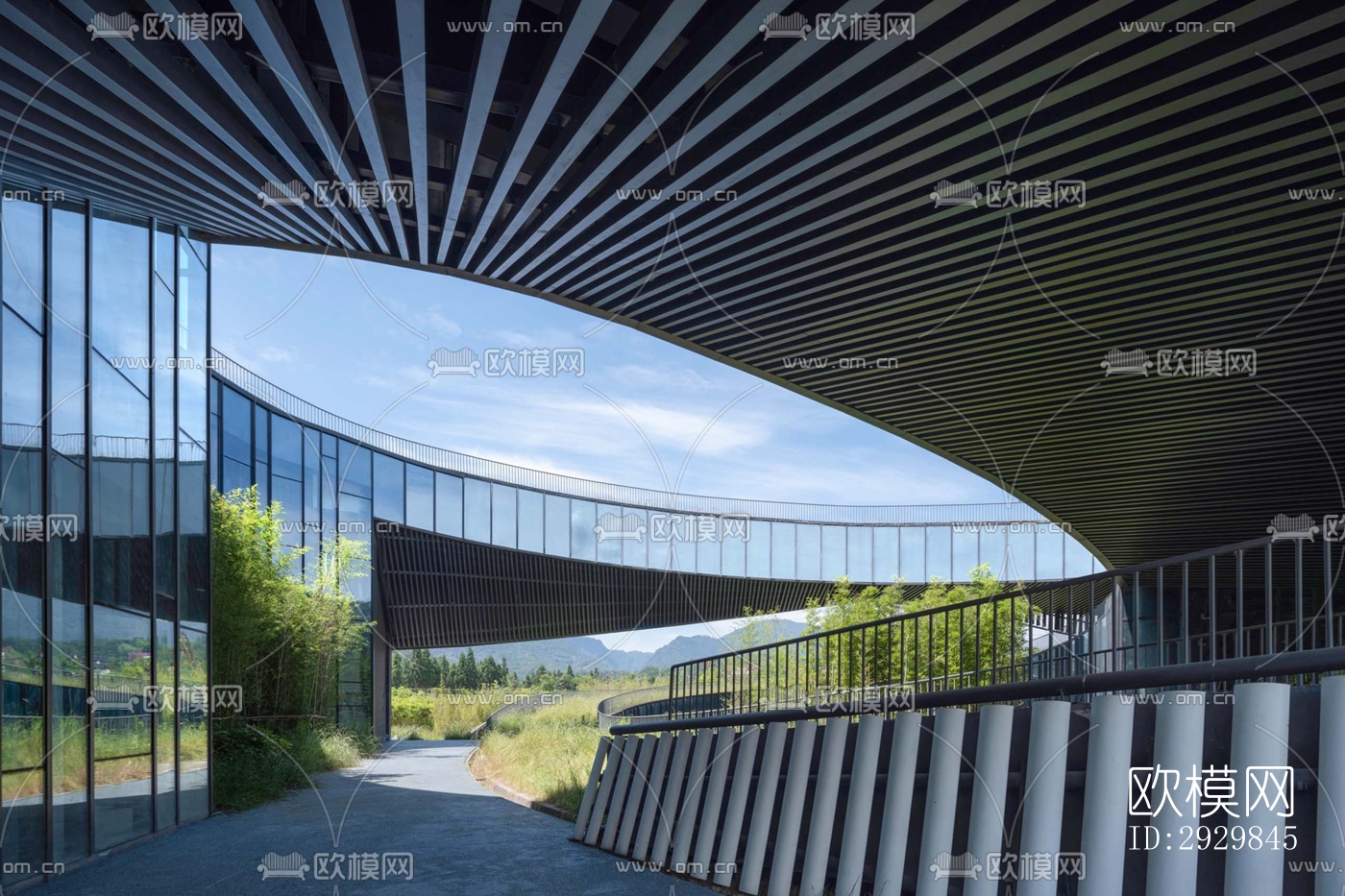 现代文体建筑效果图下载（渲染图6）