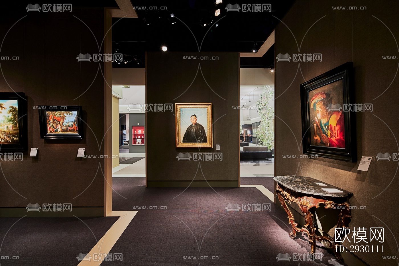 欧式展览展厅效果图下载（渲染图6）