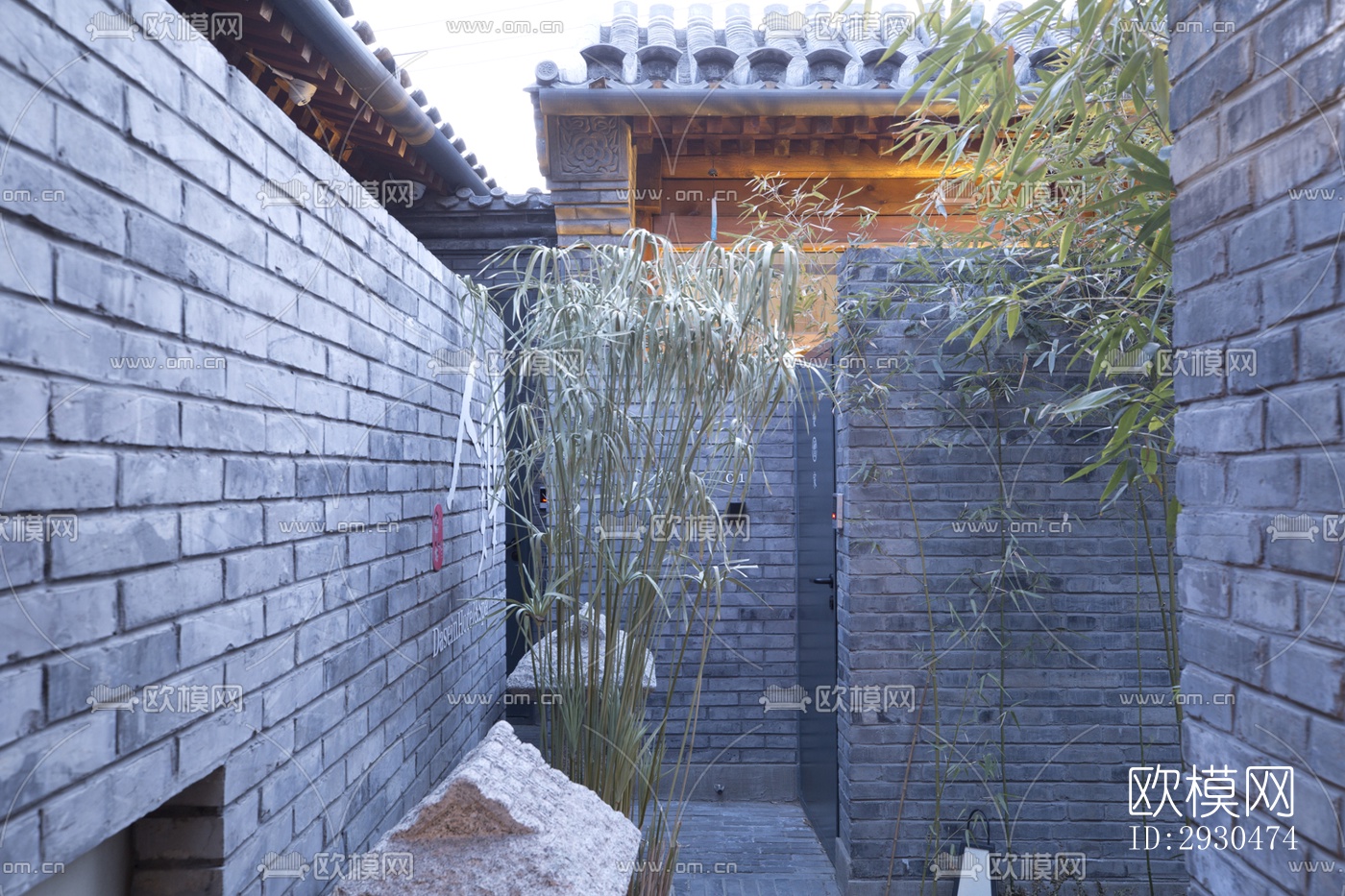 中式酒店民宿效果图下载（渲染图4）