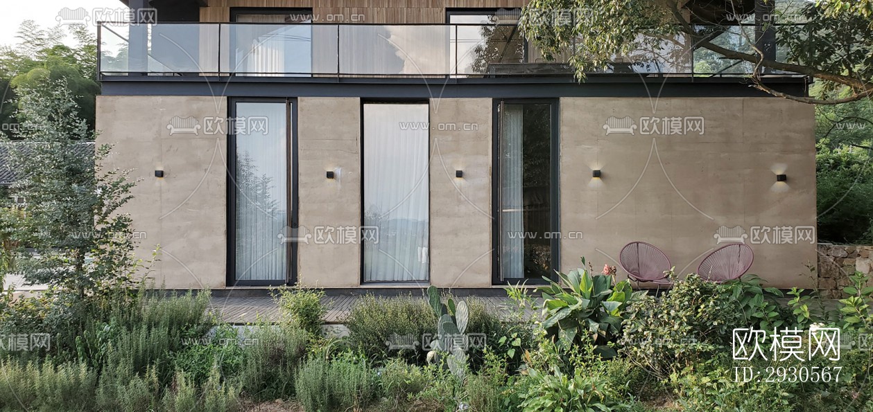 后现代酒店民宿效果图下载（渲染图4）