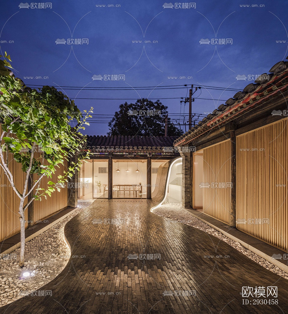 中式酒店民宿效果图下载（渲染图18）