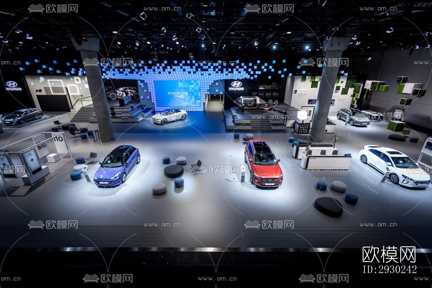 现代展览展厅效果图下载（渲染图6）