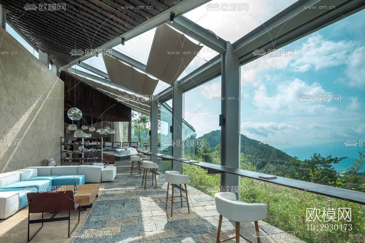 中式酒店民宿效果图下载（渲染图6）