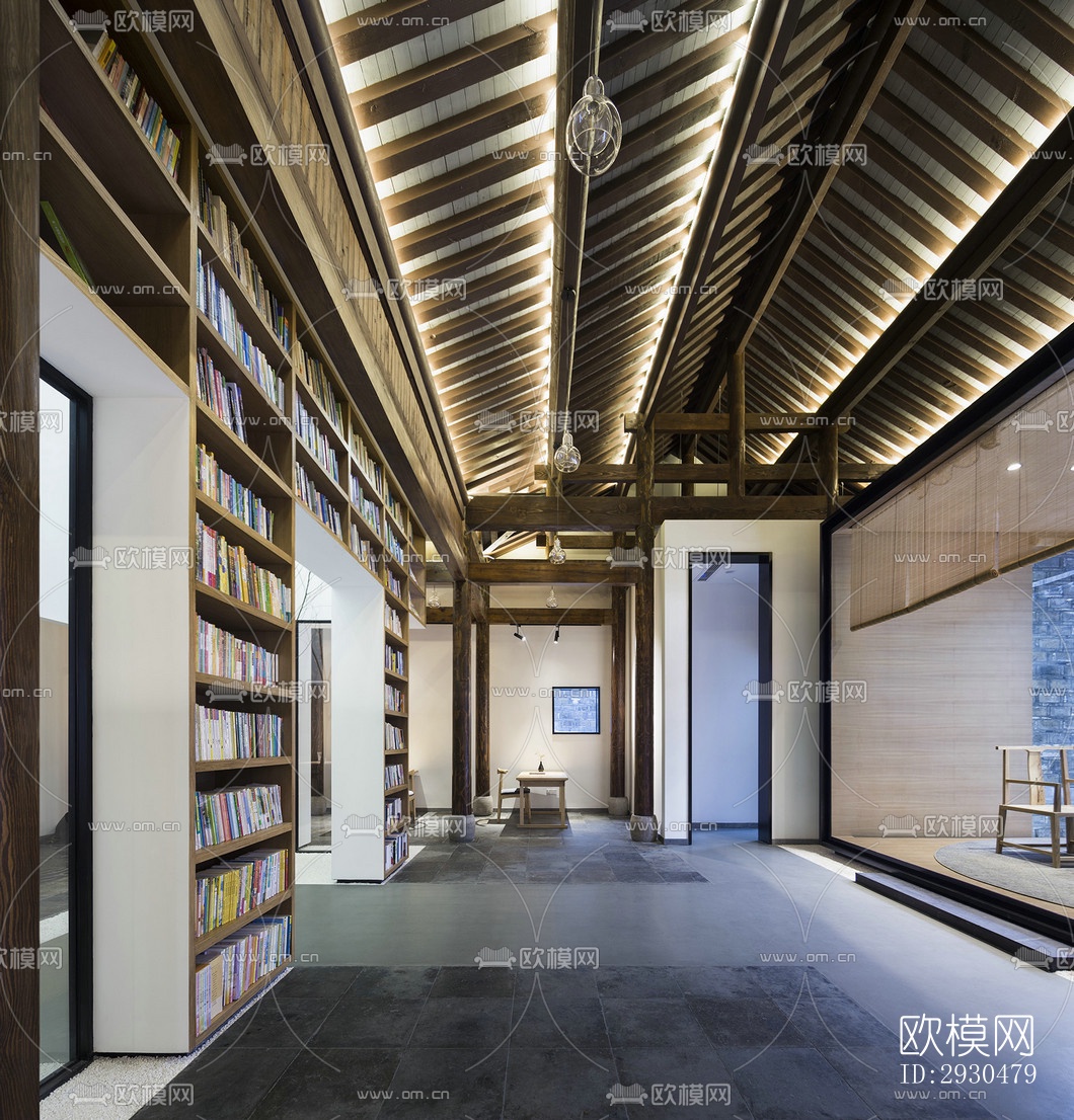 中式酒店民宿效果图下载（渲染图6）