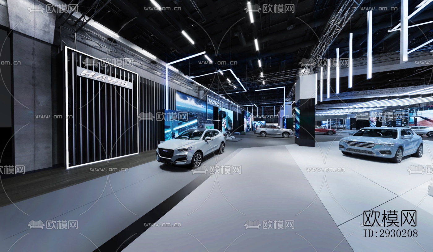 现代展览展厅效果图下载（渲染图7）