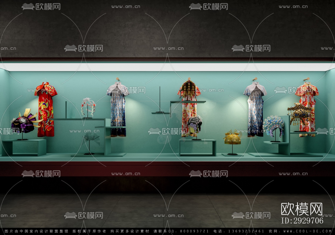 新中式美术博物馆效果图下载（渲染图3）